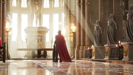 king arthur and his knights of the round table, legend 3d animations rendering cgi 4k