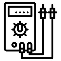 Wall Mural - multimeter electronic measuring science icon