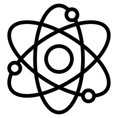 Wall Mural - atom nuclear physic science icon