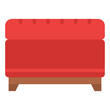 ottoman seat furniture interior icon