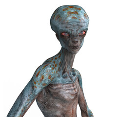 Wall Mural - Humanoid alien, 3D illustration