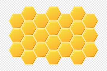 Poster - Abstract honeycombs design. Gold honey hexagonal cells texture. Geometric hive hexagonal honeycombs. Vector illustration