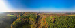 Meandry rzeki Biała w Polsce, panorama jesienią z lotu ptaka