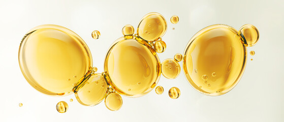 Wall Mural - Cosmetic oil or Cosmetic Essence Liquid drop background, 3d rendering.