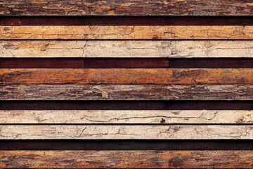 Wall Mural - Old Weathered Planks Seamless Texture, Generative AI Illustration