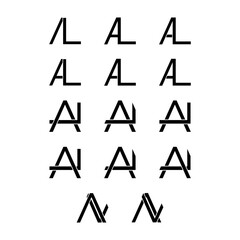 a combination of the letters A and L