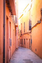 Wall Mural - narrow street in medina of marrakech, morocco, north africa