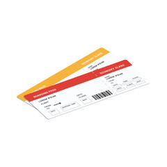 Canvas Print - Plane Tickets Icon