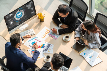 Poster - erp enterprise resource planning software for modish business to plan the marketing strategy