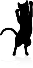 Sticker - Silhouette Cat Pet Animal