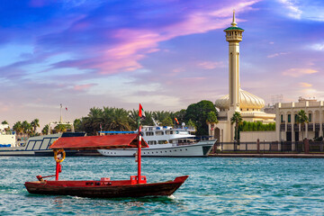 Poster - Abra wooden boat in Dubai