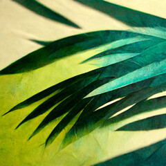 Wall Mural - Nature view of green tropical plants leaves background.