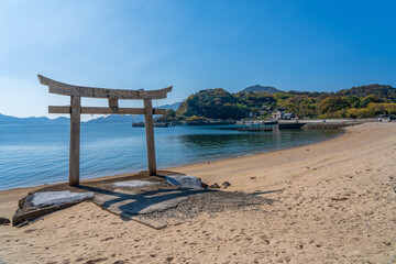 Wall Mural - 香川県三豊市粟島の風景