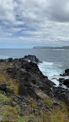 Canvas Print - Littoral volcanique de l’île de Pâques