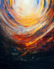 Canvas Print - abstract background with water digital art