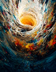 Canvas Print - abstract background with water digital art