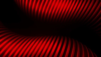 Poster - Black background. Design. Red backlight in animation that is illuminated with a bright red light and rotates in a circle in abstraction.