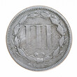 1866 USA  Three Cent Coin