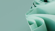 Pastel Colored 3D Ribbons Arranged To Create A Multicolored Abstract Wallpaper. 3D Render With Copy-space. 