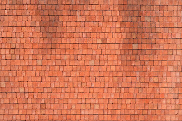 Canvas Print - brown brick wall textured, construction industry