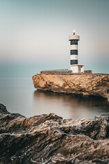 Poster - Lighthouse on the cliff in Sant Jordi, Mallorca