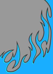 Poster - simple background with flame pattern and with some copy space area