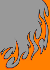Poster - simple background with flame pattern and with some copy space area