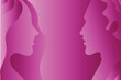 Man and Woman Talking Vector Background