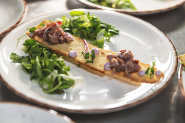 Canvas Print - Smoked duck in crispy bread