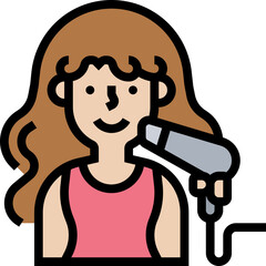 Sticker - hair icon