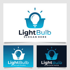 Wall Mural - light bulb logo vector design template