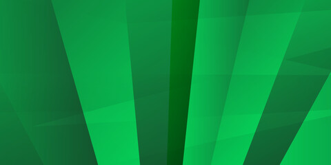 Wall Mural - Green white gradient polygonal surface abstract 3D render. green wave on white background
