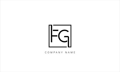 Wall Mural - FG, GF Abstract Letters Logo Monogram