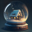 Beautiful snow globe showing Christmas scene