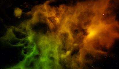 Wall Mural - colorful space background with nebula and stars. 3d rendering.