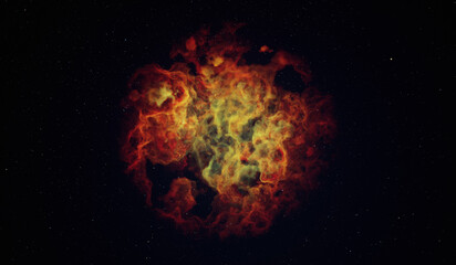 Wall Mural - colorful space background with nebula and stars. 3d rendering.