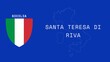Santa Teresa di Riva: Illustration mit dem Ortsnamen der italienischen Stadt Santa Teresa di Riva in der Region Sicilia