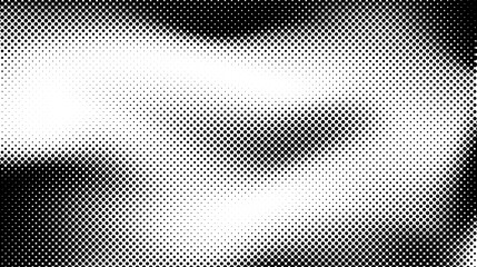 Aufkleber - Halftone background. Grunge halftone pop art texture. White and black abstract wallpaper. Geometric retro vector 