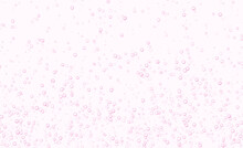 Underwater Fizzing Bubbles, Soda Or Champagne Carbonated Drink, Pink Sparkling Water. Effervescent Drink. Aquarium, Sea, Ocean Bubbles Vector Illustration.