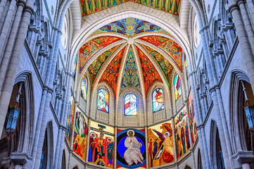 Poster - Interior architecture Almudena cathedral, Madrid, Spain