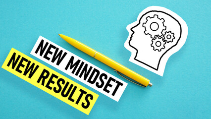 Poster - New mindset and new results is shown using the text