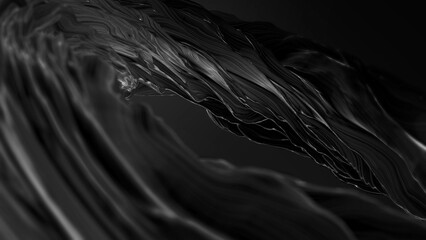 Poster - Seamless loop abstract background. Line Particles Wave Background 3d render. Wavy backdrop. Space surface. magic neon light curved swirl line 3D rendering