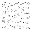 © harmonia_green - Arrow vector. Curly arrows. Vector wavy arrows. Pointy arrows with swirls and curls isolated on white.