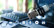 © surachat - Christian podcast studio and visual icon, preacher reads the bible online, records a podcast, online radio broadcast, religion concept.