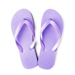 Purple flip flops isolated