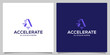 Accelerate logo design template or boost logo graphic design vector illustration. Symbol launch, icon, creative.