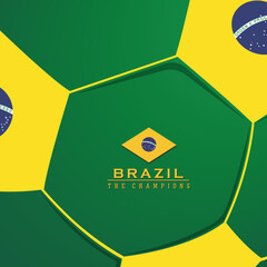 abstract background brazil flag, world cup qatar 2022, vector illustration and text, perfect color combination.