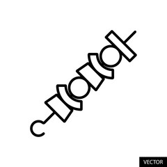 Poster - shish kebab vector icon in line style design for website, app, ui, isolated on white background. edi