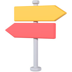 Road sign 3D icon