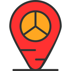 Poster - Peace Location Icon